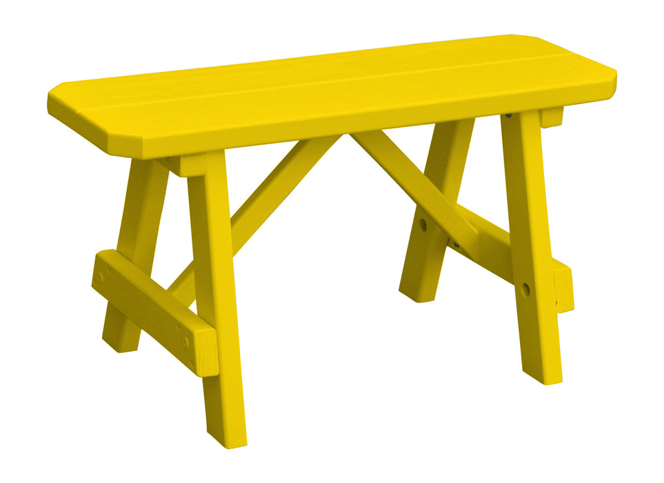 A&L Furniture Co. Amish-Made Painted Pine Traditional A-Frame Benches