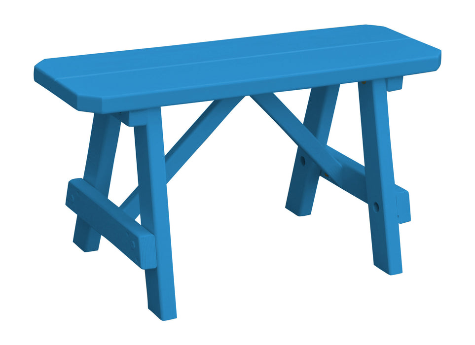 A&L Furniture Co. Amish-Made Painted Pine Traditional A-Frame Benches