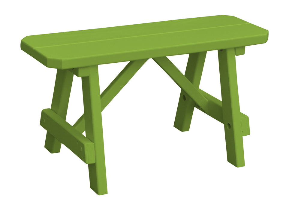 A&L Furniture Co. Amish-Made Painted Pine Traditional A-Frame Benches