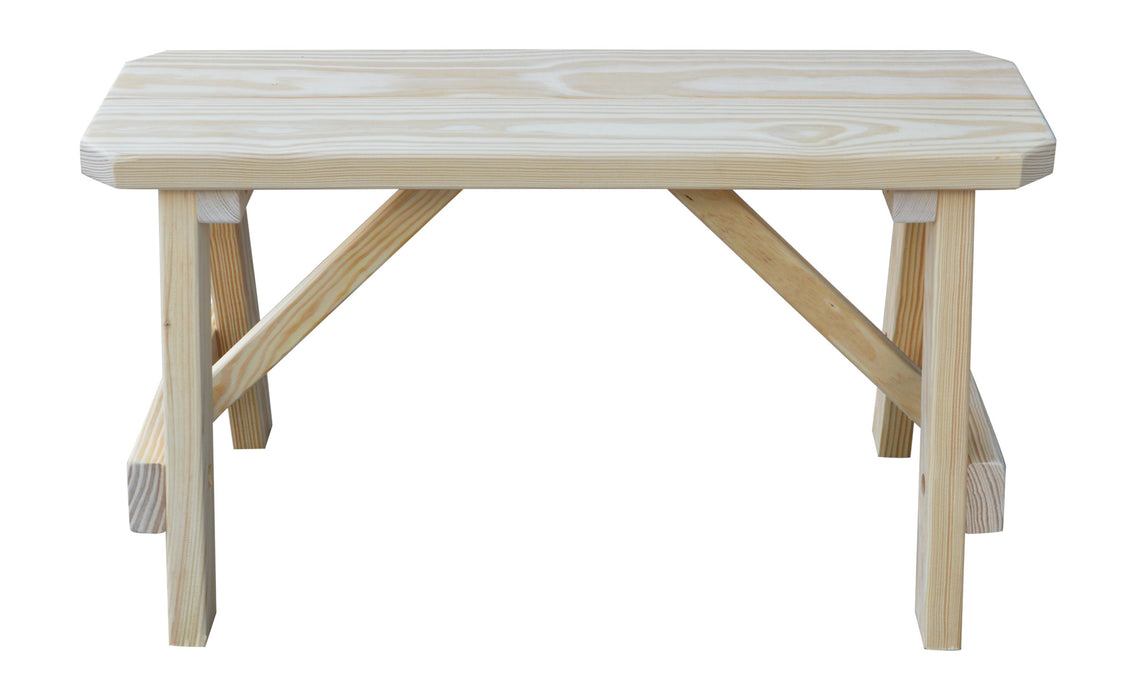 A&L Furniture Co. Amish-Made Painted Pine Traditional A-Frame Benches