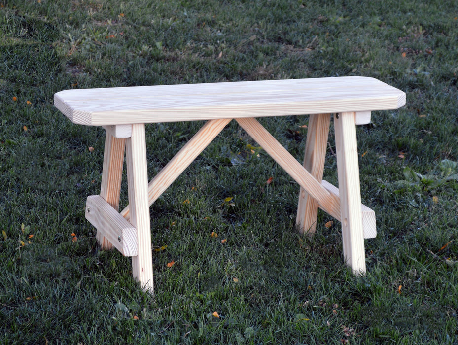 A&L Furniture Co. Amish-Made Painted Pine Traditional A-Frame Benches