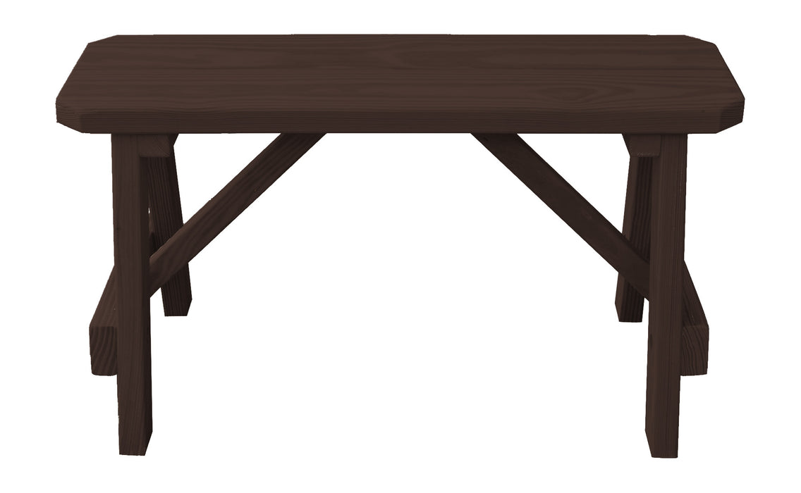 A&L Furniture Co. Amish-Made Stained Pine Traditional A-Frame Benches