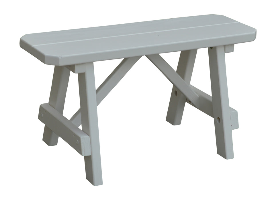 A&L Furniture Co. Amish-Made Painted Pine Traditional A-Frame Benches