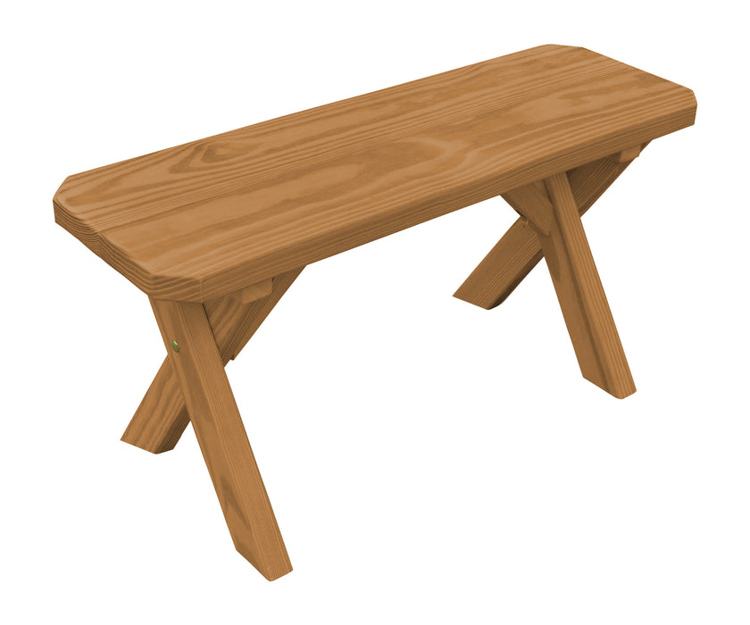 A&L Furniture Co. Amish-Made Pressure-Treated Pine Cross-Leg Benches