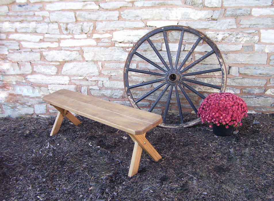 A&L Furniture Co. Amish-Made Pressure-Treated Pine Cross-Leg Benches