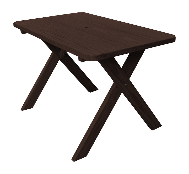 A&L Furniture Co. Amish-Made Pine Cross-Leg Picnic Tables