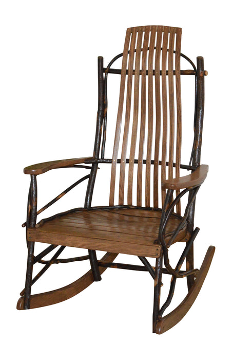 A&L Furniture Co. Amish-Made Hickory Large 9-Slat Rocker