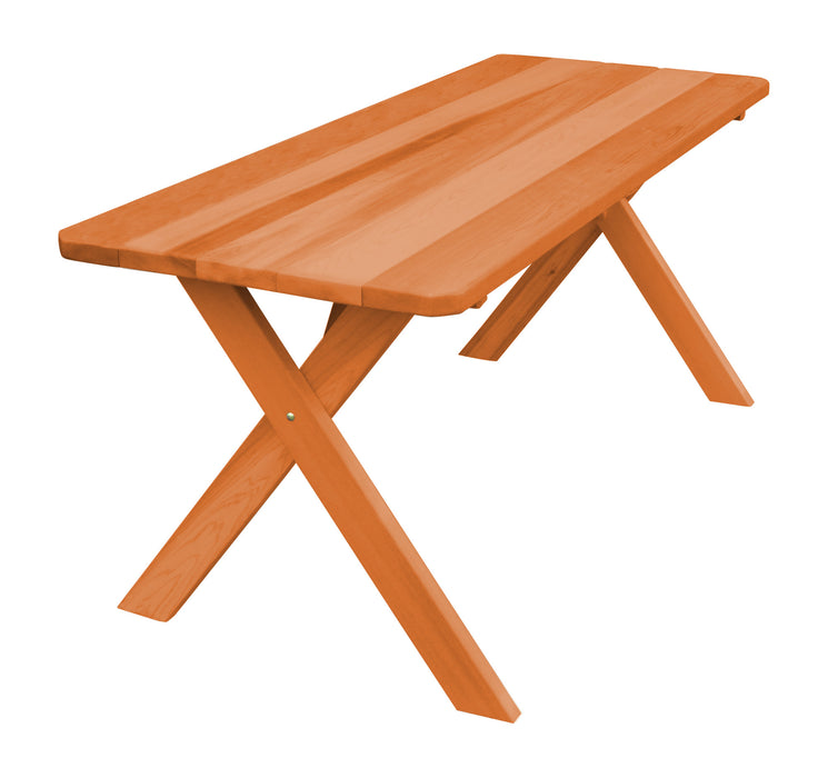 A&L Furniture Co. Amish-Made Cedar Cross-Leg Picnic Tables