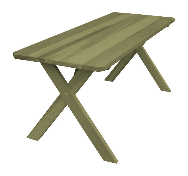 A&L Furniture Co. Amish-Made Cedar Cross-Leg Picnic Tables