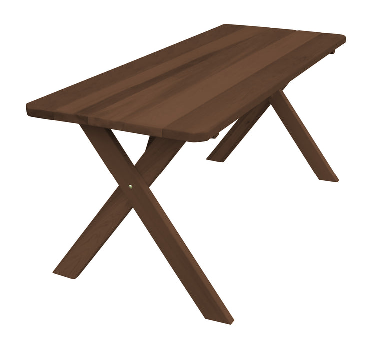 A&L Furniture Co. Amish-Made Cedar Cross-Leg Picnic Tables