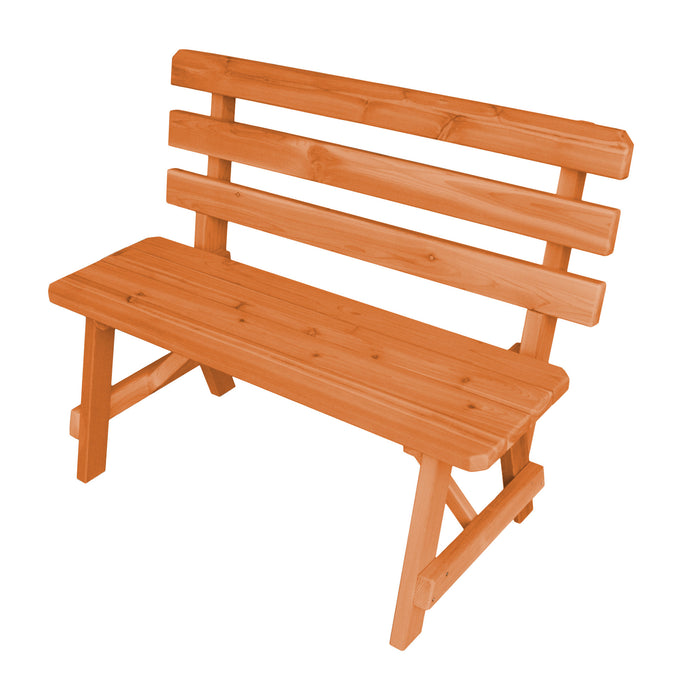 A&L Furniture Co. Amish-Made Cedar Traditional Backed Benches