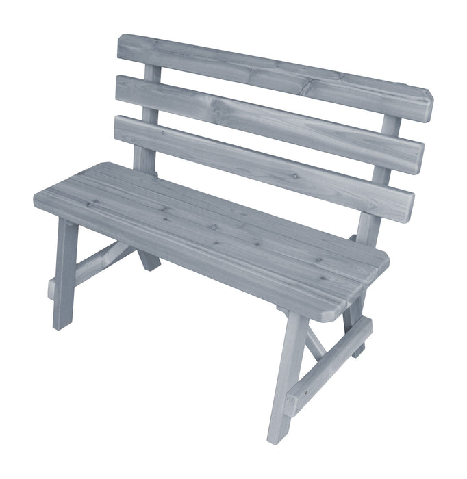 A&L Furniture Co. Amish-Made Cedar Traditional Backed Benches