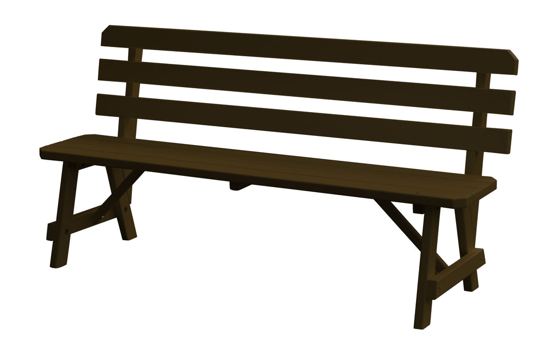 A&L Furniture Co. Amish-Made Pine Traditional Backed Benches