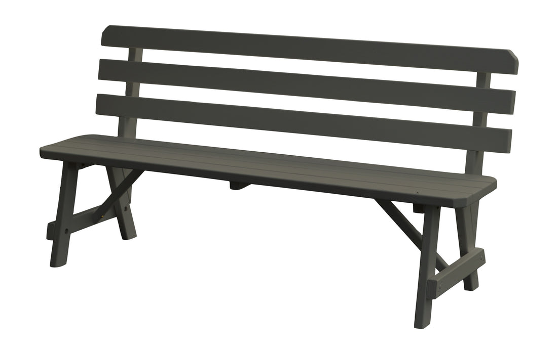 A&L Furniture Co. Amish-Made Pine Traditional Backed Benches