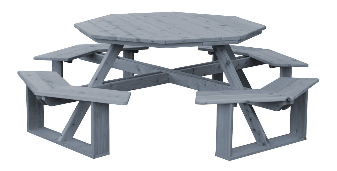 A&L Furniture Co. 54" Amish-Made Octagonal Cedar Walk-In Picnic Tables