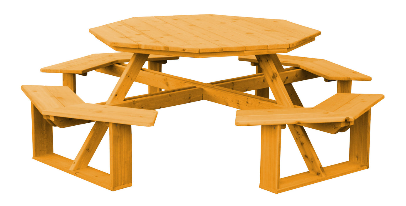A&L Furniture Co. 54" Amish-Made Octagonal Cedar Walk-In Picnic Tables