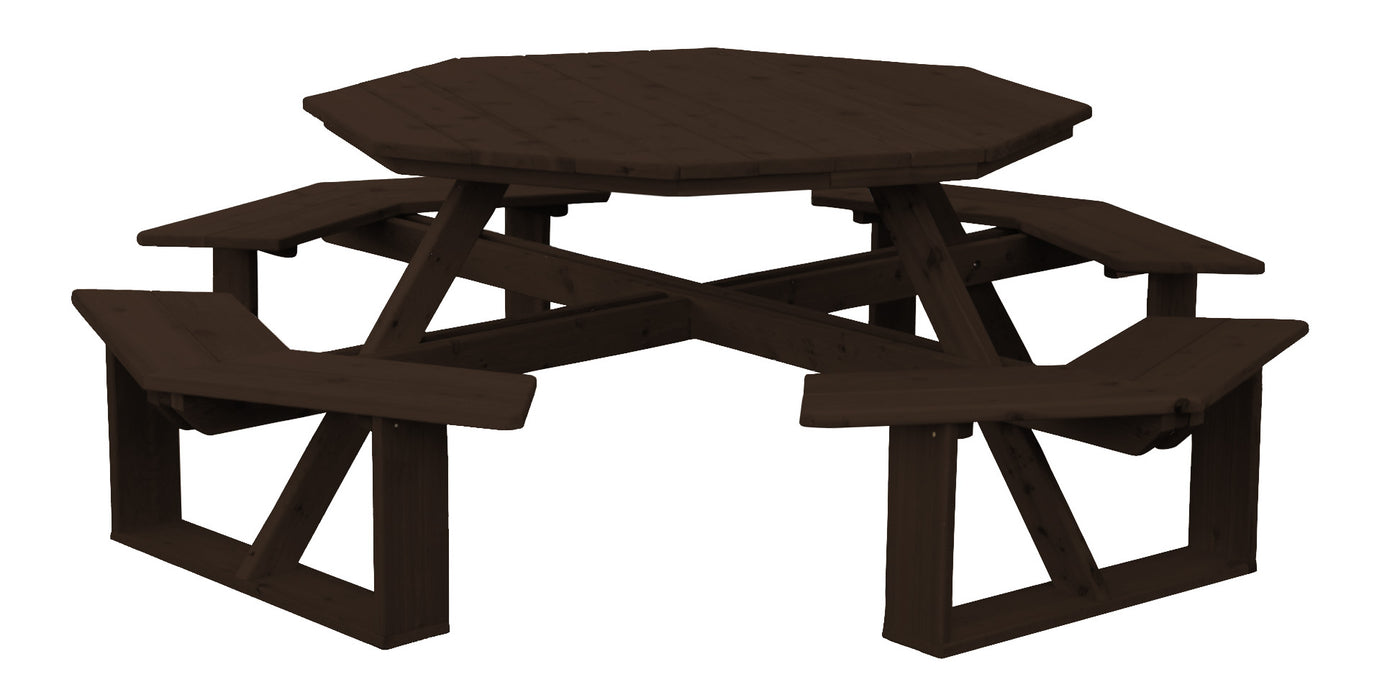 A&L Furniture Co. 54" Amish-Made Octagonal Cedar Walk-In Picnic Tables