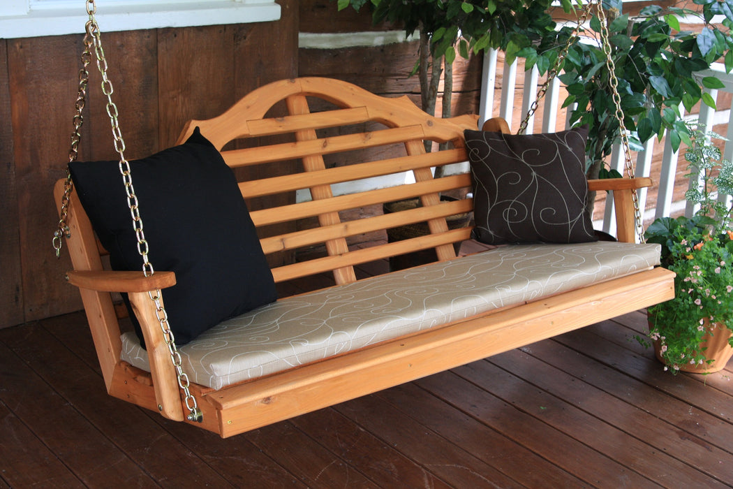 A&L Furniture Co. Amish-Made Cedar Marlboro Porch Swings