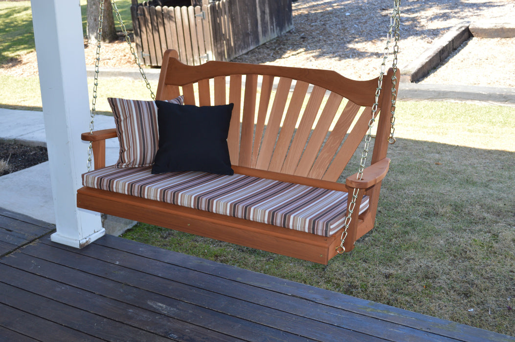 A&L Furniture Co. Amish-Made Cedar Fanback Porch Swings