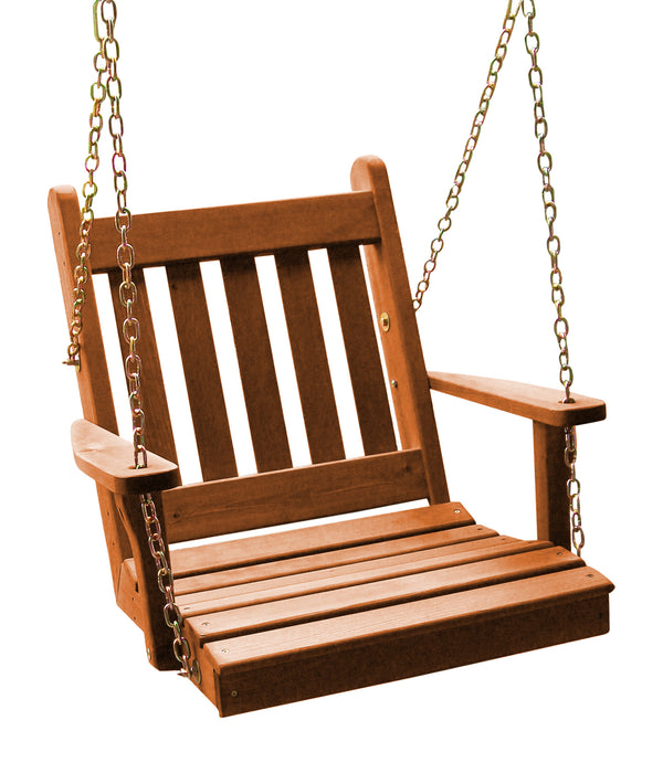 A&L Furniture Co. Amish-Made Cedar Traditional English Chair Swings