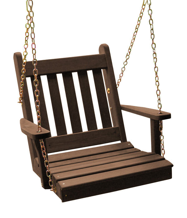 A&L Furniture Co. Amish-Made Cedar Traditional English Chair Swings