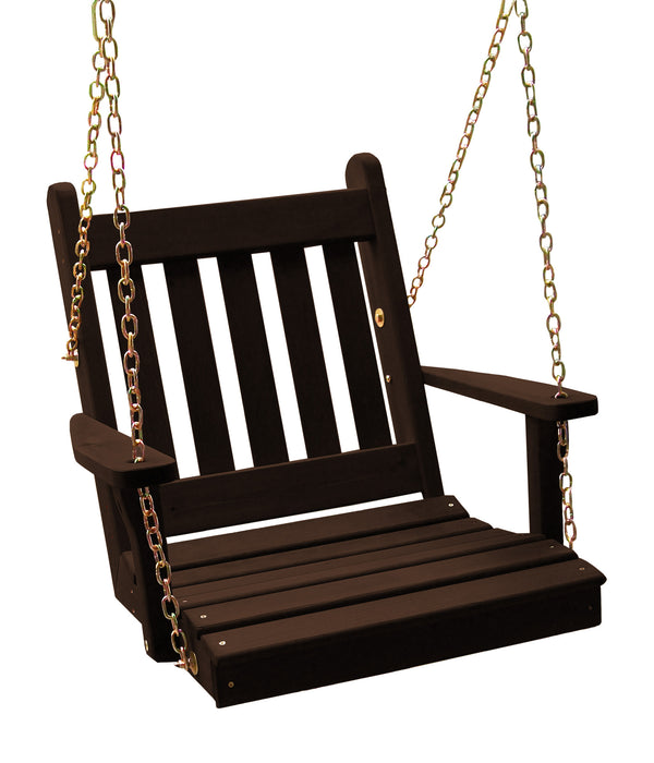 A&L Furniture Co. Amish-Made Cedar Traditional English Chair Swings