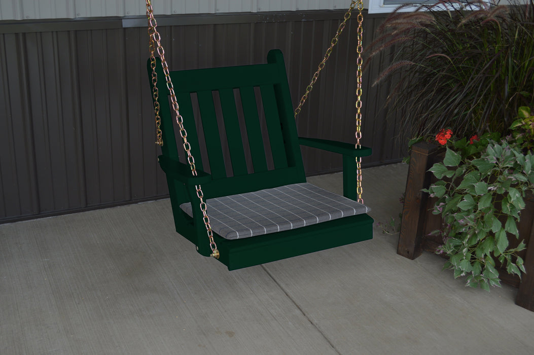 A&L Furniture Co. Amish-Made Pine Traditional English Chair Swings