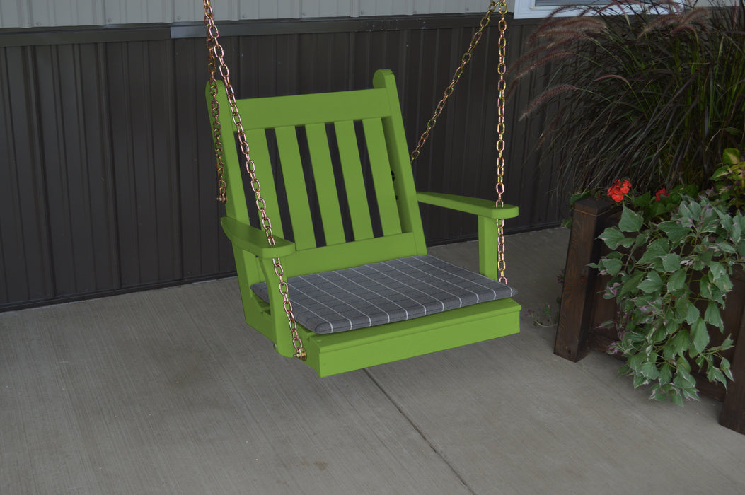 A&L Furniture Co. Amish-Made Pine Traditional English Chair Swings