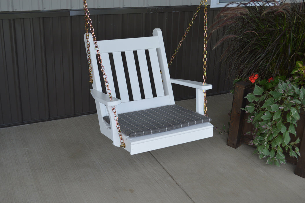 A&L Furniture Co. Amish-Made Pine Traditional English Chair Swings