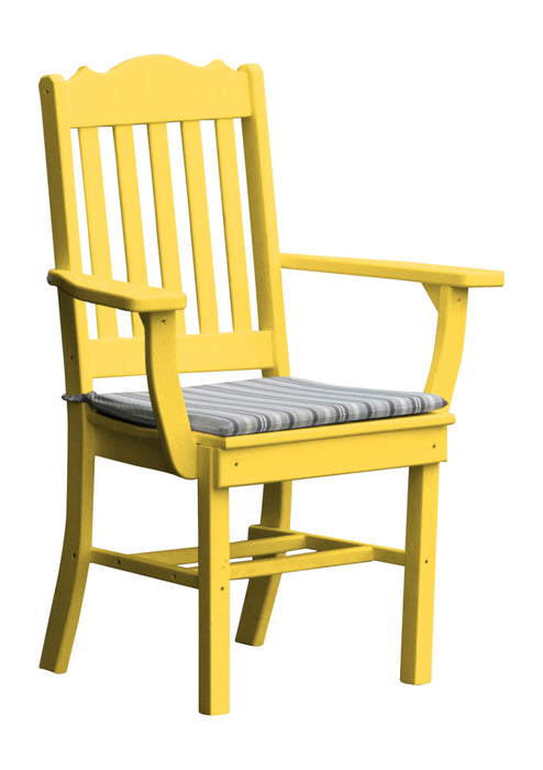 A&L Furniture Co. Amish-Made Poly Royal Dining Chair with Arms