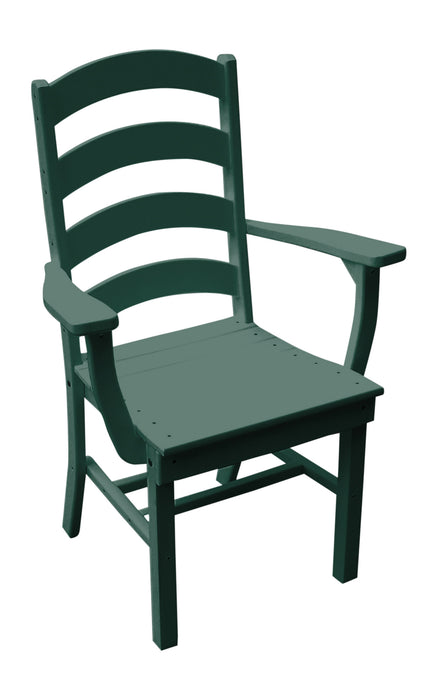 A&L Furniture Co. Amish-Made Poly Ladderback Dining Chair with Arms