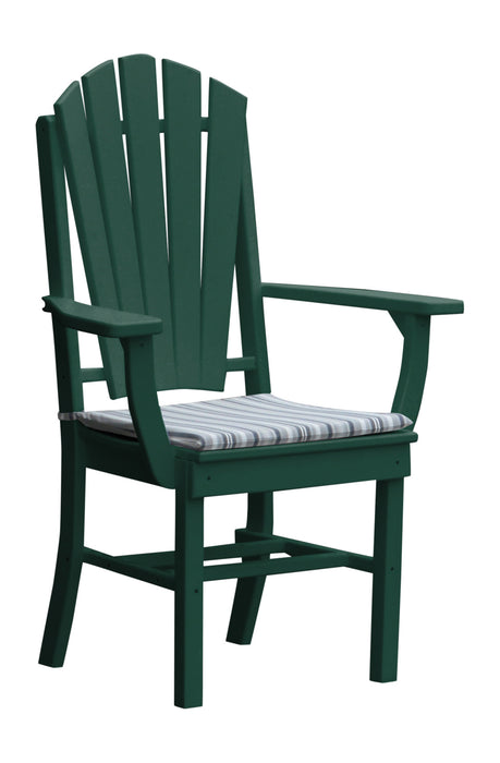 A&L Furniture Co. Amish-Made Poly Fanback Dining Chair with Arms