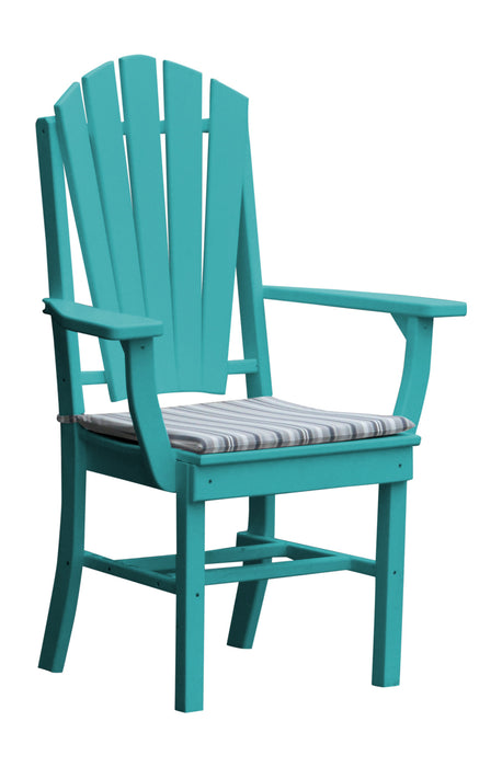 A&L Furniture Co. Amish-Made Poly Fanback Dining Chair with Arms