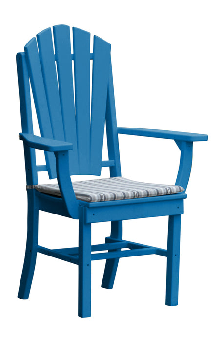 A&L Furniture Co. Amish-Made Poly Fanback Dining Chair with Arms