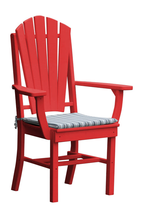 A&L Furniture Co. Amish-Made Poly Fanback Dining Chair with Arms