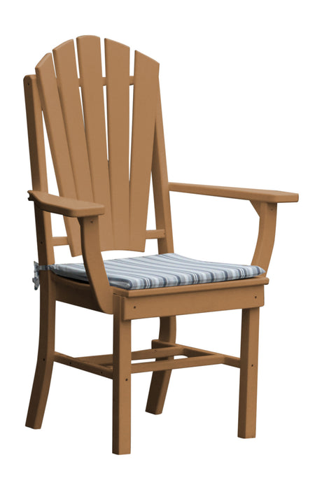 A&L Furniture Co. Amish-Made Poly Fanback Dining Chair with Arms