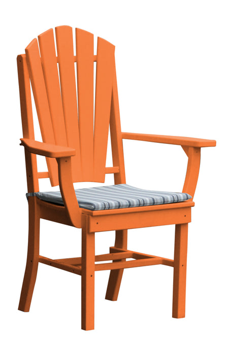 A&L Furniture Co. Amish-Made Poly Fanback Dining Chair with Arms