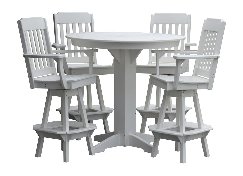 A&L Furniture Co. Amish-Made Poly 5pc Traditional Bar Table Sets