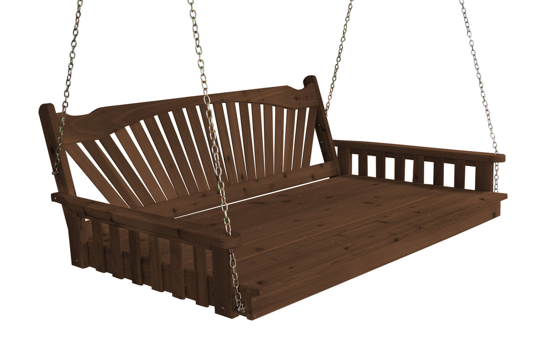 A&L Furniture Co. Amish-Made Cedar Fanback Swing Beds