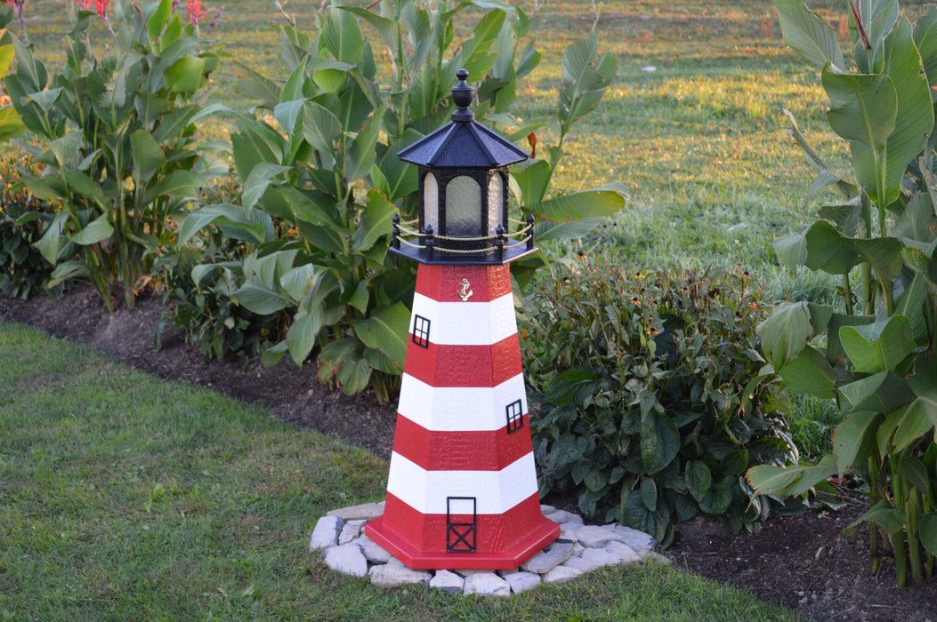 Hexagonal Amish-Made Wooden Assateague, VA Replica Lighthouses