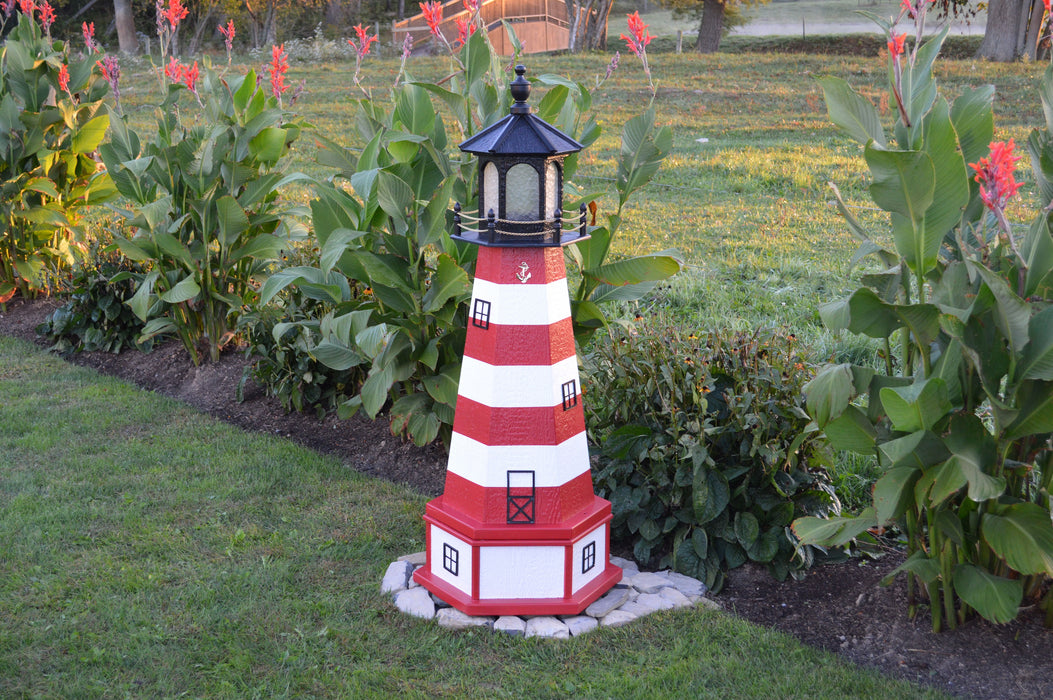 Hexagonal Amish-Made Wooden Assateague, VA Replica Lighthouses