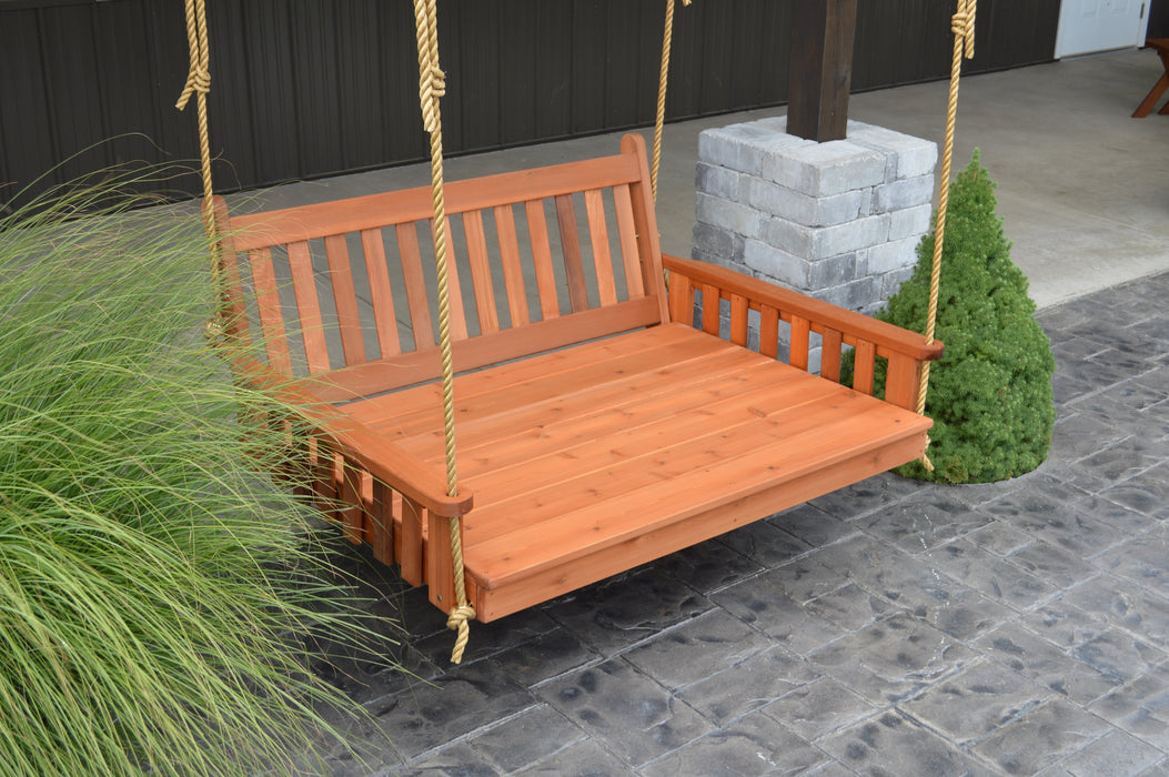 A&L Furniture Co. Amish-Made Cedar Traditional English Swing Beds