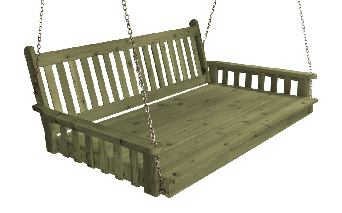 A&L Furniture Co. Amish-Made Cedar Traditional English Swing Beds