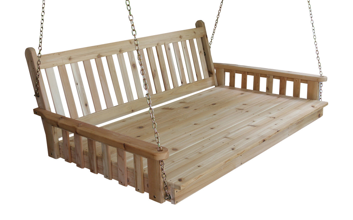 A&L Furniture Co. Amish-Made Cedar Traditional English Swing Beds