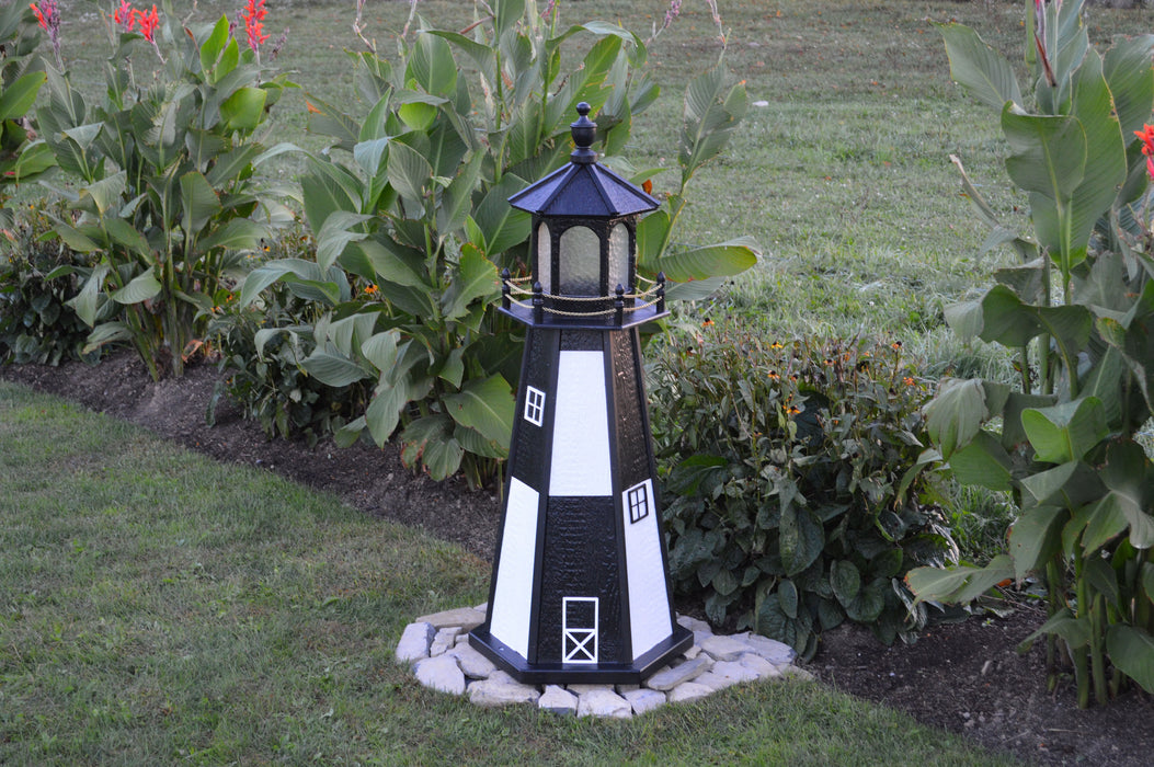 Hexagonal Amish-Made Wooden Cape Henry, VA Replica Lighthouses