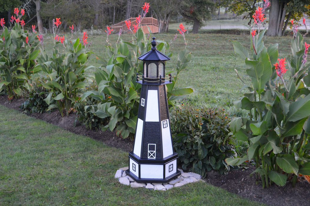 Hexagonal Amish-Made Wooden Cape Henry, VA Replica Lighthouses