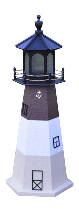 Hexagonal Amish-Made Wooden Oak Island, NC Replica Lighthouses