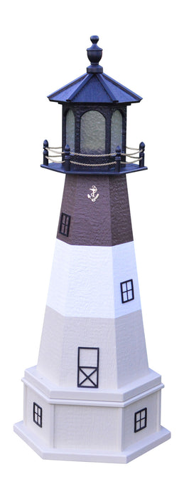 Hexagonal Amish-Made Wooden Oak Island, NC Replica Lighthouses