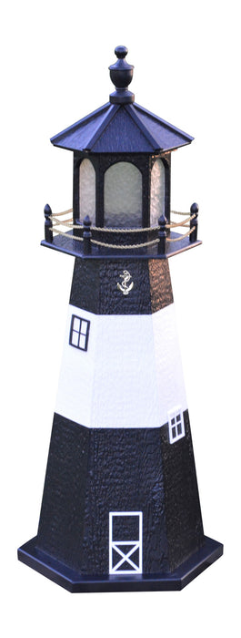 Hexagonal Amish-Made Wooden Tybee Island, GA Replica Lighthouses