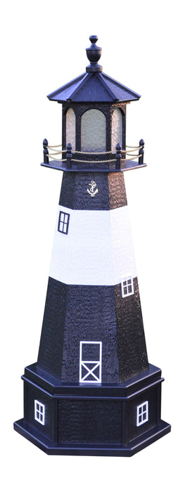 Hexagonal Amish-Made Wooden Tybee Island, GA Replica Lighthouses